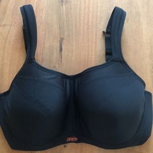 Panache underwire sports bra, black, 34FF